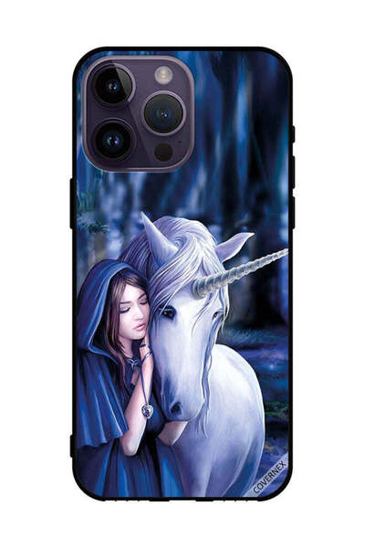 Covernex غطاء حماية لهاتف Apple iPhone 14 Pro Max فتاة تحب وحيد القرن