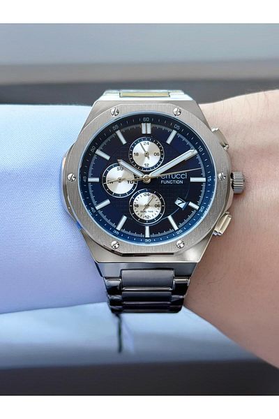 Ferrucci Men's Functions Active Metal Cord Wrist Watch