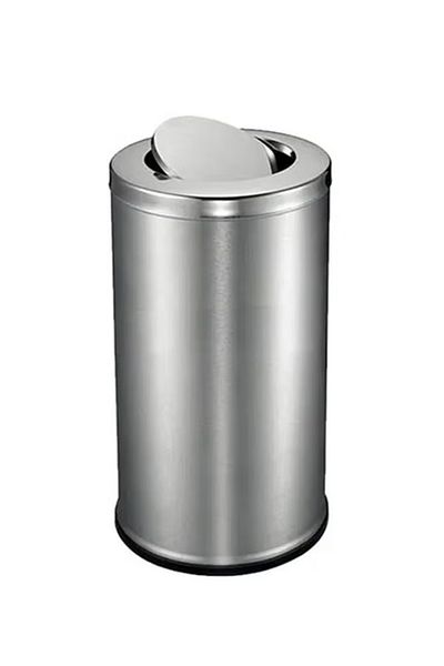 EKO SWING 56L Trash Bin – Swing-Top Lid, Brushed & Glossy Stainless Steel, Fingerprint-Resistant