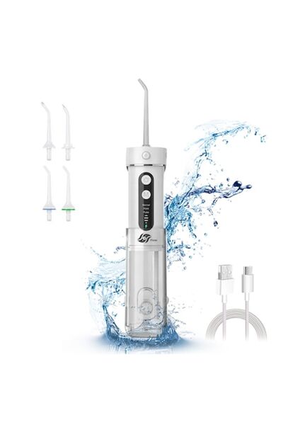 JFlow Irigator oral profesional, mini, JFlow M8 Travel, portabil, fără fir, rezervor de 140 ml, impermeabil