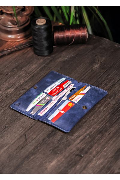 Derimoda Genuine Leather Long Wallet – Handmade Vintage Sti
