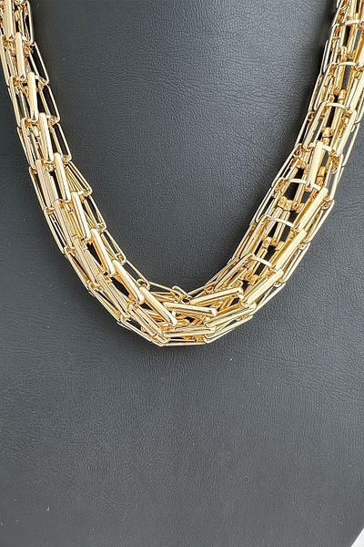 Modex Multi-Row Chain Design Necklace (40cm)