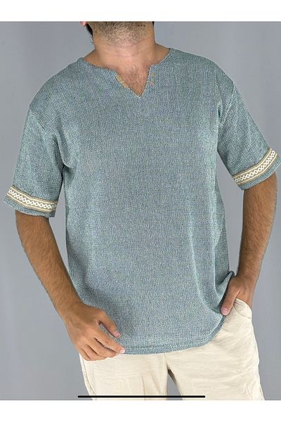 MARESHAL Honeycomb Fabric Collar with Handmade Handle Stripe (Khaki)