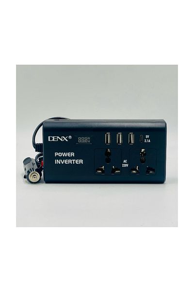 MACON Portable Car Power Inverter Charger 300W Cigarette Lighter Socket 4 USB Ports 2 Charger Outlets 220V
