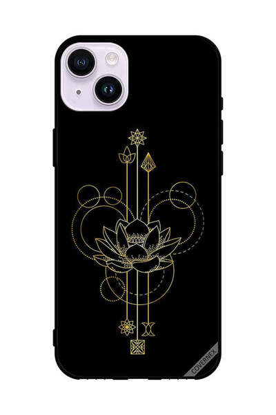 Covernex غطاء حماية لهاتف Apple iPhone 14 بتصميم زهرة ذهبية حديثة