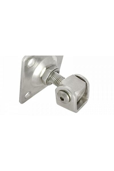 EmaConstruct Balama reglabila, zincata, M12, cu placa 55x75 mm, pentru porti batante