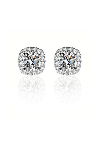 OEM Cercei cu diamante moissanite Classic Square