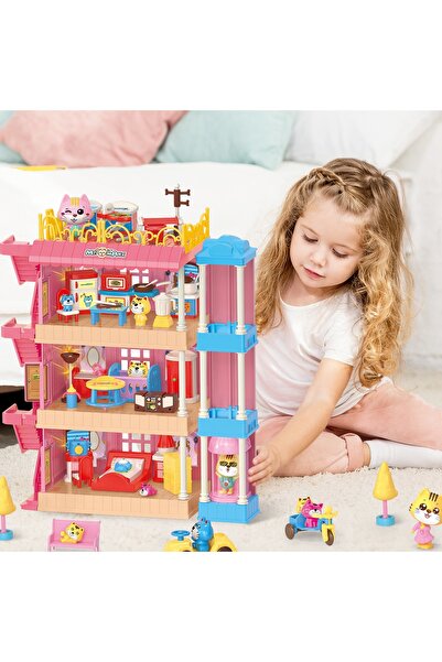 rexa بيت الدمية - بيت الأحلام للأطفال الصغار - مجموعة أثاث للعب الخيالي