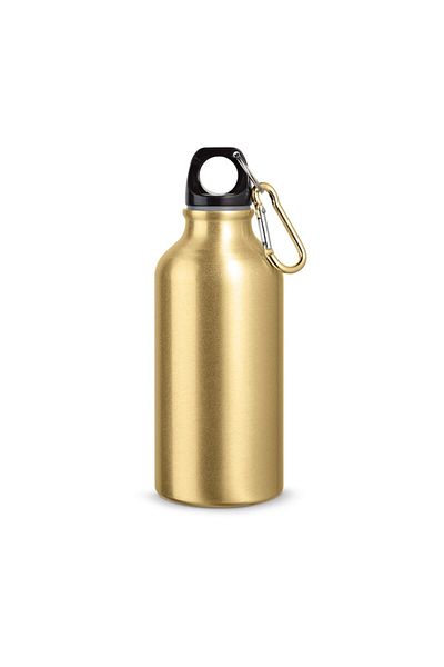 dalimag Aluminum Sports Bottle with Carabiner, 400ml, Golden, Dalimag
