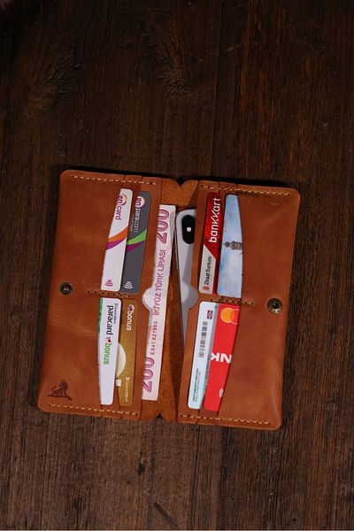 Derimoda Genuine Leather Long Wallet – Handmade Vintage Sti