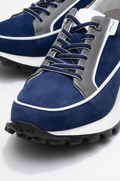 Dericlub Deri̇club Men's Thick Sole Lace-Up Casual Shoes Real Suede Leather Cr 2683 Parlament