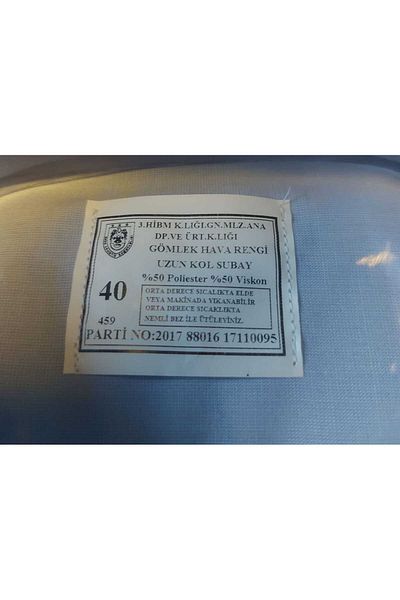kho military design Turkish Air Force Blue Color Long Sleeve Sb. Shirt (Size 40-m)