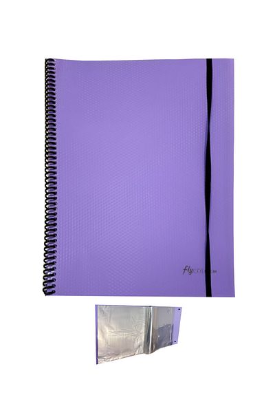 FLY COLOR Spiral Presentation File 40 Pack Lilac