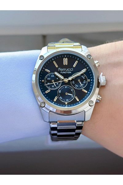 Ferrucci Men's Functions Active Metal Cord Wrist Watch