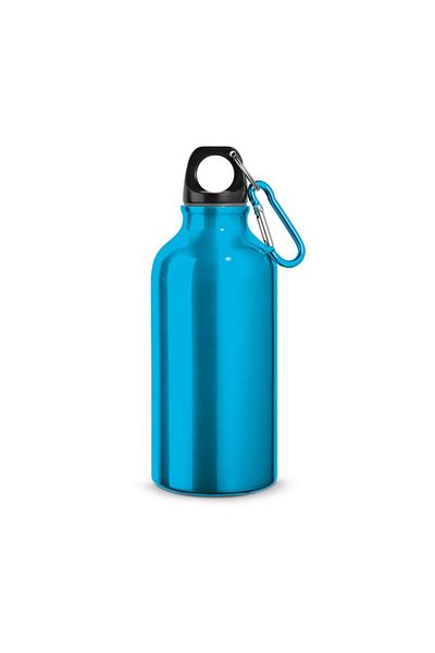 dalimag Aluminum Sports Bottle with Carabiner, 400 ml, Light Blue - Dalimag