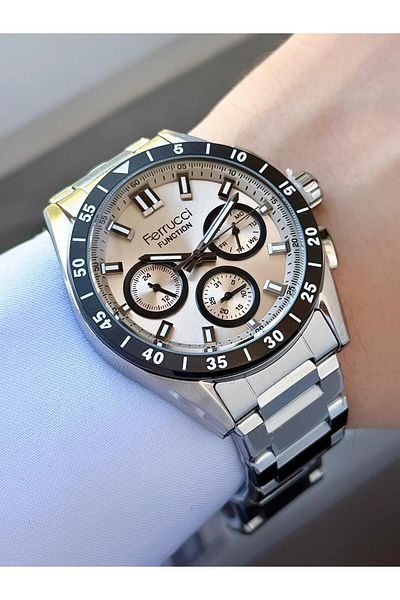 Ferrucci Men's Functions Active Metal Cord Wrist Watch