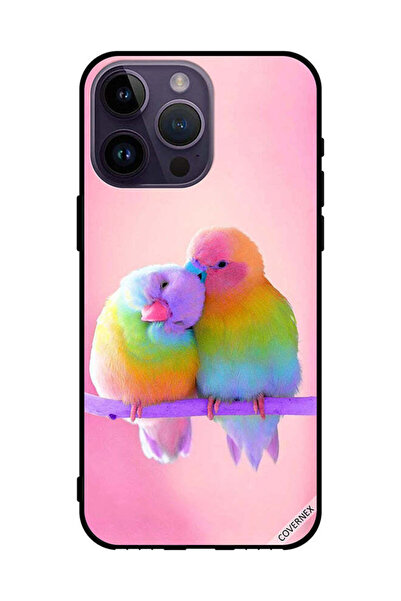 Covernex غطاء حماية لهاتف أبل آيفون 14 برو ماكس برسومات طيور ملونة لطيفة