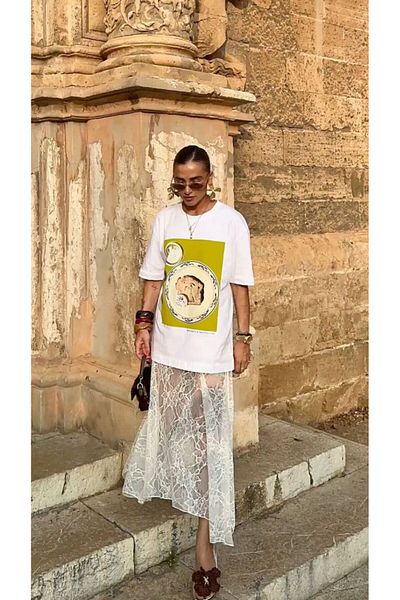 JANSO GROUP -Women's Cotton Printed Ibiza Bohemia Tshirt Oversize Large Size