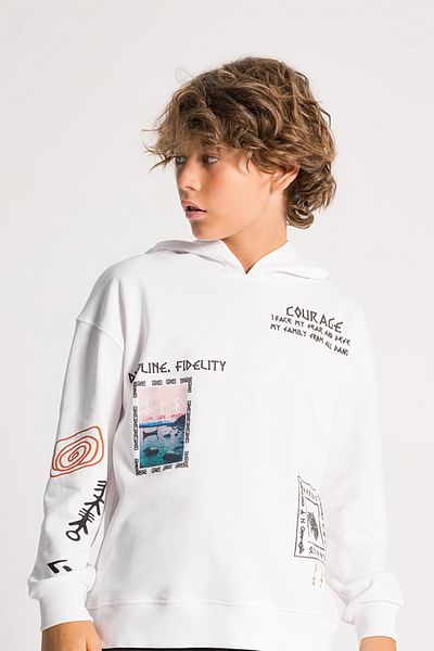 DMB BOYS & GIRLS Boy's Hooded Tracksuit Set Oversize Front and Back Printed