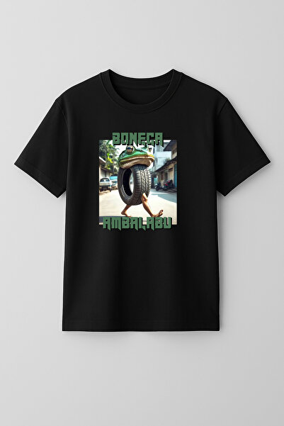 BLITZ ISTANBUL Tricou pentru copii cu imprimeu Boneca Ambalabu italian Brainrot Design, Froggy Rubber 4-14 ani