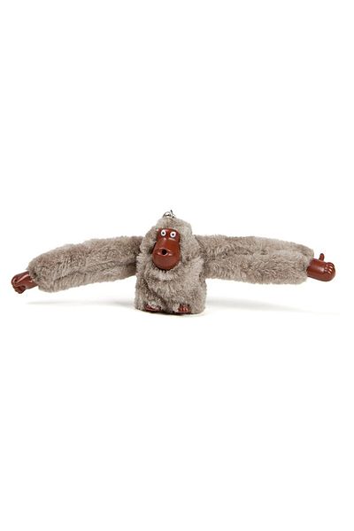 Newish Polo Monkey Plush Toy Bag and Wallet Accessory Keychain - Gray