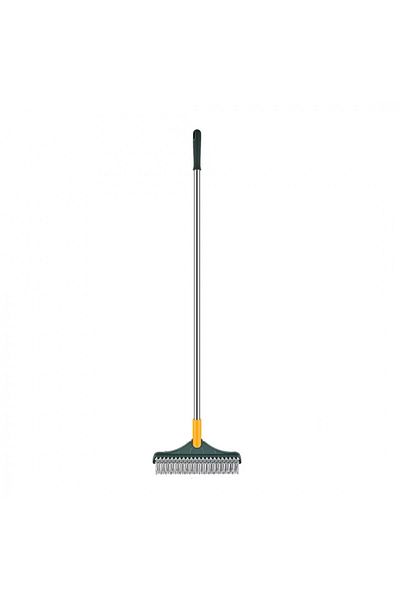 OEM 3-in-1 Cleaning Device: V-shaped Broom-Brush and Squeegee, Green/Yellow