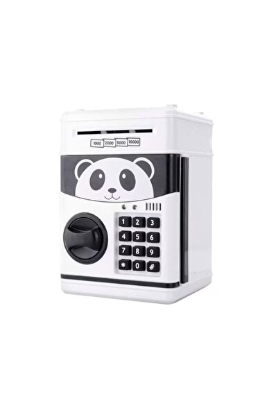 stuffix Pusculita pentru copii Stuffix®, model panda, cu cod si ATM, 20.5x15x15 cm