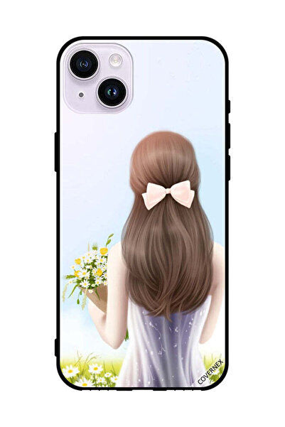 Covernex غطاء حماية لهاتف Apple iPhone 14 فتاة جميلة تحمل الزهور