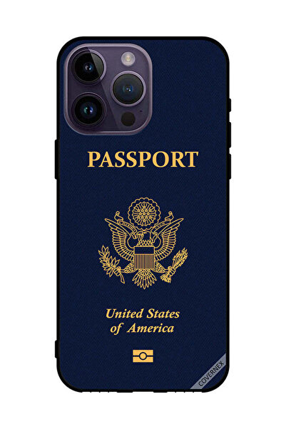 Covernex غطاء حماية لهاتف Apple iPhone 14 Pro Max بنمط جواز السفر الأمريكي