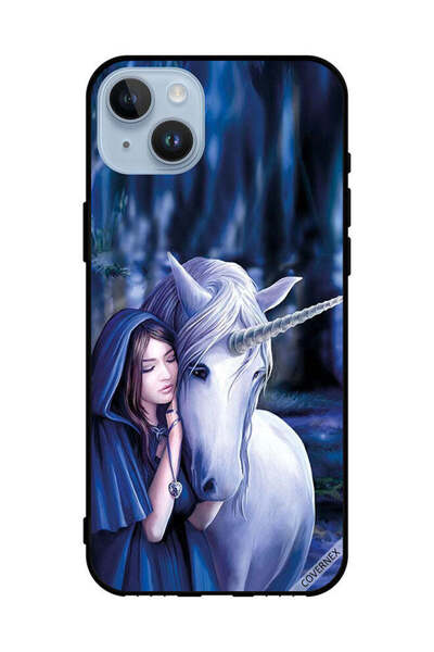 Covernex غطاء حماية لهاتف Apple iPhone 14 Plus فتاة تحب وحيد القرن