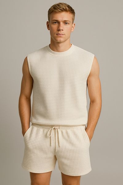 Sende Yakala Quilted Singlet and Shorts Set Unisex