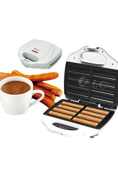 DLC 750 W Mini Churro Maker – 8 Slots for Homemade Churros & Balah El Sham (White)