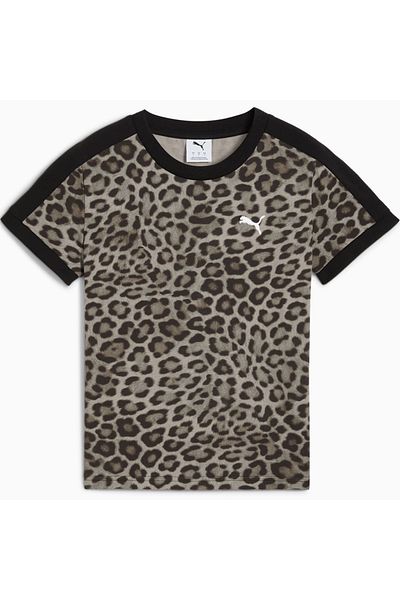 Puma Γυναικείο μπλουζάκι T7 Leopard Allover Print (632135-01)