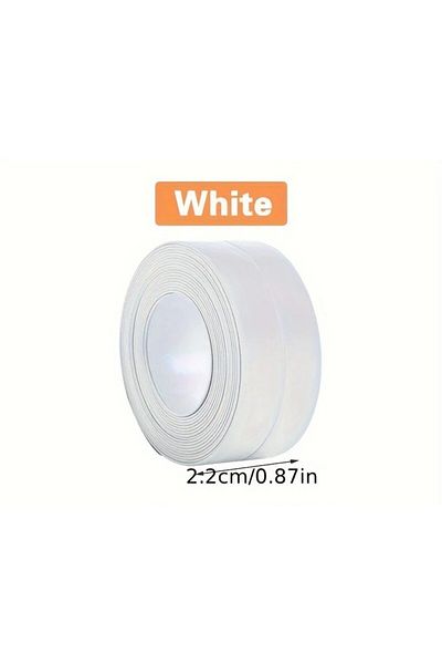 esdekor White (Length 1.5m, Width 2.2cm) Kitchen-Specific Waterproof Tape Sink