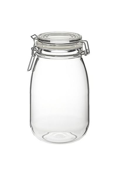 IKEA Jar with lid, clear glass, 1.8 l