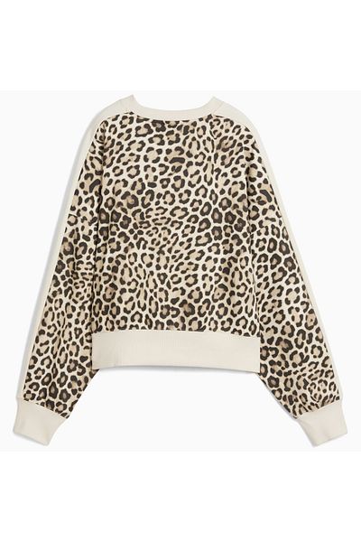 Puma Γυναικεία κρεμ φούτερ T7 Leopard (632136-91)