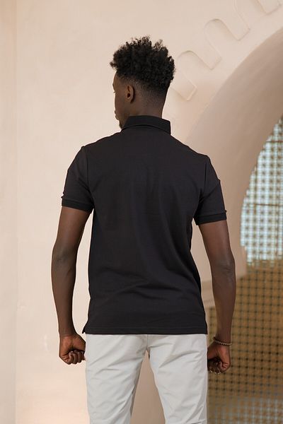 Paul Martin Πλεκτό μπλουζάκι Polo Neck Regular Fit από βαμβάκι και λύκρα