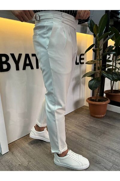 BYATA MENS STYLE Men's Italian Cut Fabric Trousers