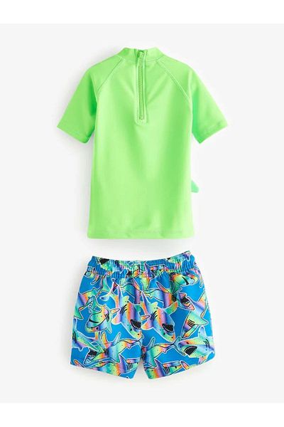 Next Baby Green Patterned Sunsafe Protected Swimsuit Set