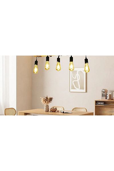 Hummer Wooden Hanging Light E27*5L