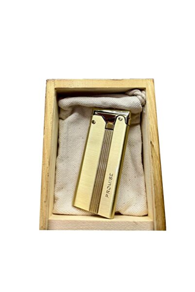 promisse Çelik Depolu Promise Slim Pirinç Çakmak Altın Sarısı