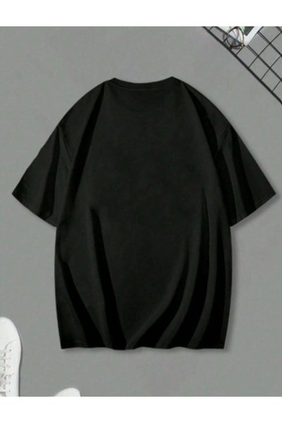 BETİLİNA Black Muscle Duck Oversize T-Shirt