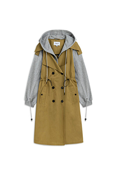 Twist Double Piece Look Trench Coat