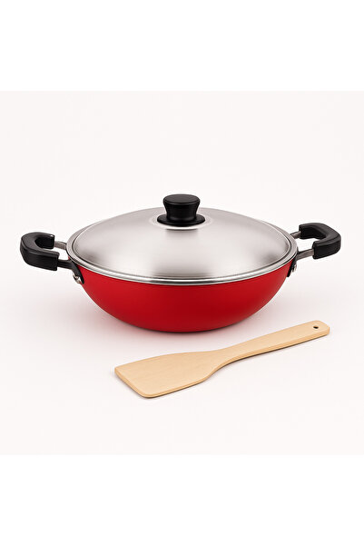 British Chef مقلاة أبام غير لاصقة من الفولاذ المقاوم للصدأ مقاس 20 سم مع غطاء...