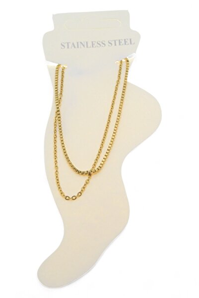 X-Lady Accessories Altın Renk Asansör Sf Çelik Halhal - 3477
