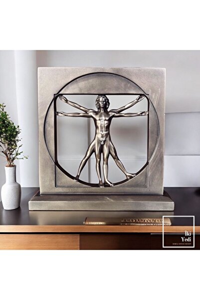 Veronese Da Vinci Vitruvius Adamı Bronz Heykel – Dekoratif Obje, Ev Ofis VIP Hediyelik Dekor