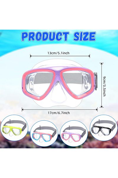 rexa Swim Goggles with Nose Cover Elastic Strap Diving Swim Mask