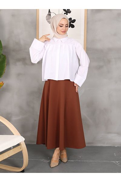VAV Short Pleated Shirt - White - Vav