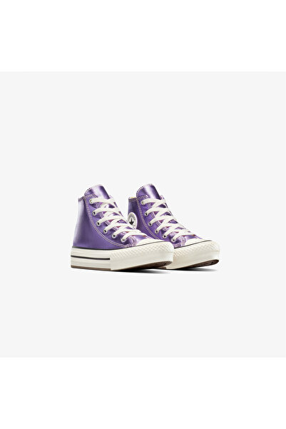 Converse Chuck Taylor All Star Eva Lift Platform Metallic Çocuk Mor Sneaker