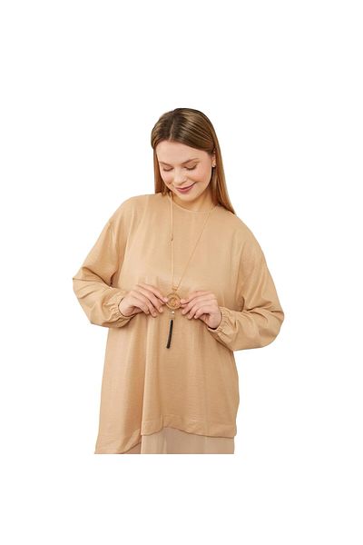 Levidor Women's Asymmetrical Cut Chiffon Detailed Tunic Suit